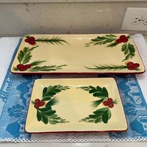 Southern Living at Home Gail Pittman Christmas Memories Platter and snack tray.